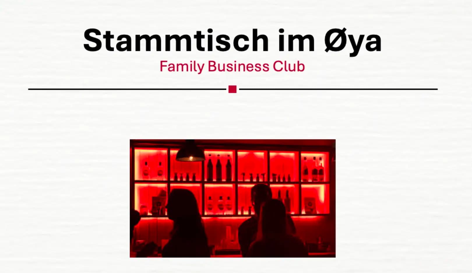 Stammtisch im Oya