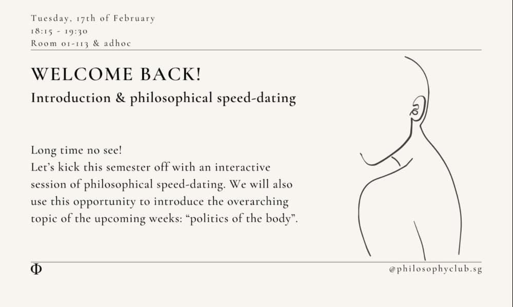 Kick-Off / Philosophical Speed-Dating
