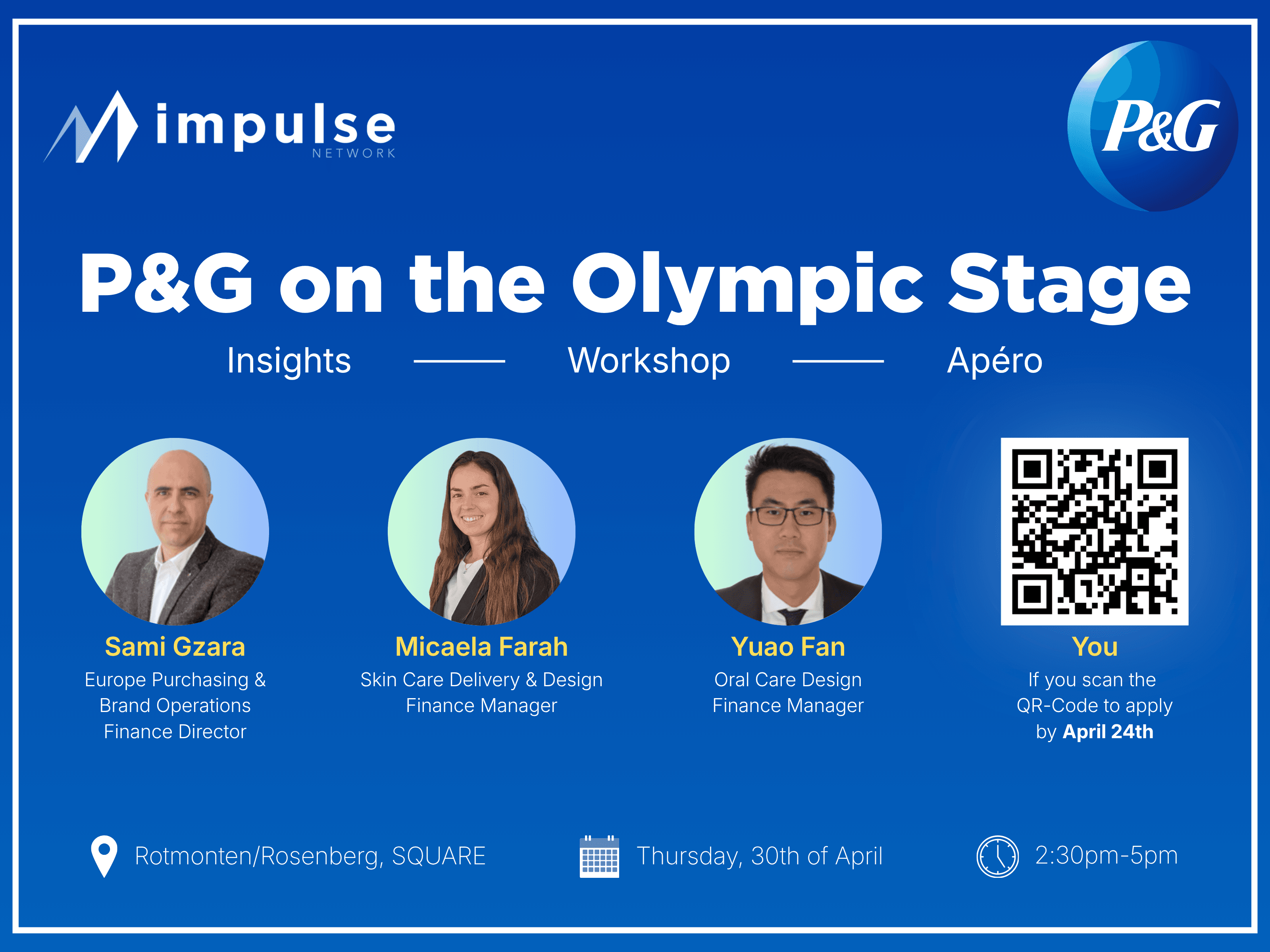 P&G on the Olympic Stage Workshop + Apéro