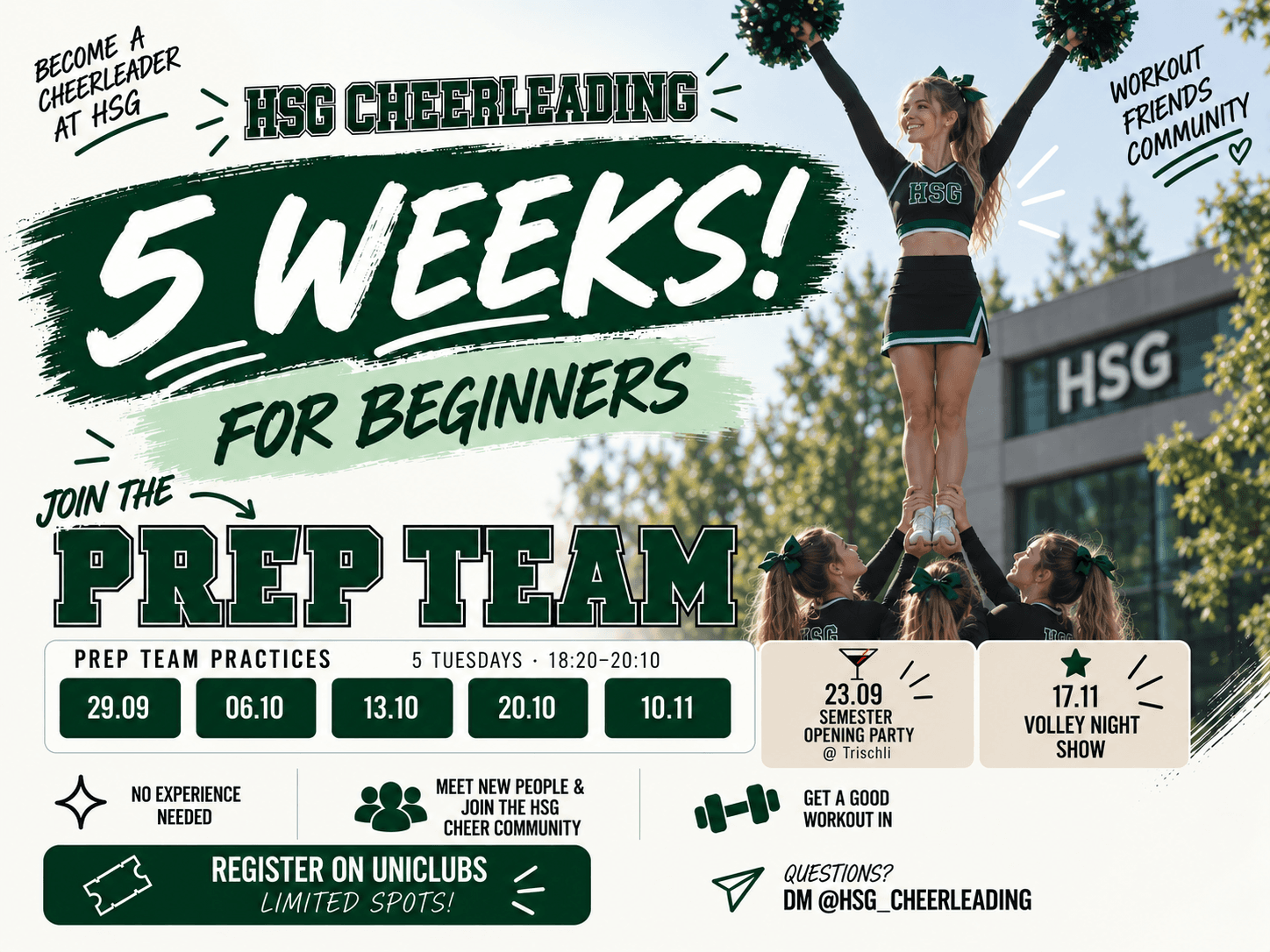 HSG Cheer Prep Team - 5 Week Beginner Workshop